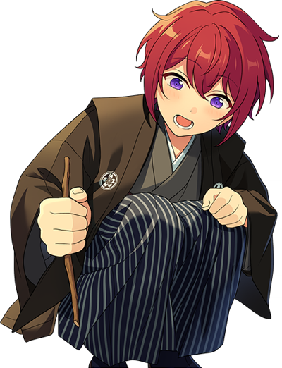 Image render of Tsukasa Suou's Sudden Death of Status and Turmoil unbloomed CG, where he is a small child.